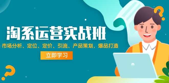淘宝天猫运营实操课，市场分析、定位、定价、引流、产品策划，爆品打造,课程,学习,管理,直播,理解,定位,摄影,电子商务,摄影技术,第1张