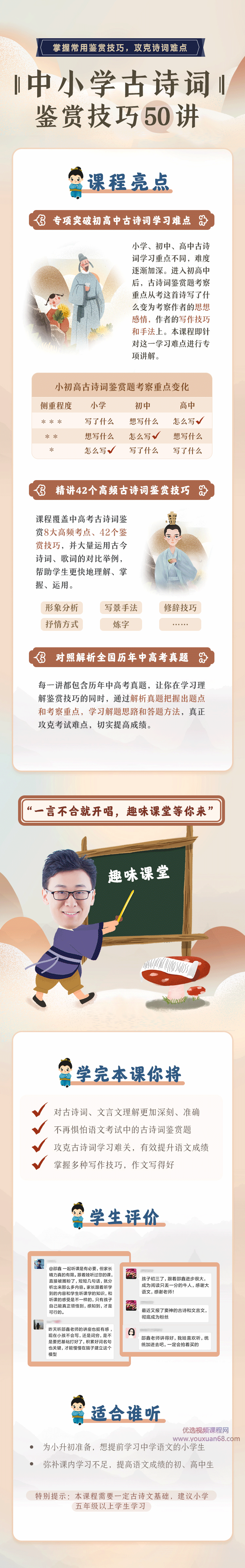 邵鑫·中小学古诗词鉴赏技巧50讲【完结】,课程,学习,理解,第2张