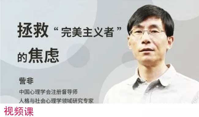 訾非 完美主义者的病与救 拯救完美主义者的焦虑 视频18集,课程,理解,艺术,成长,第1张