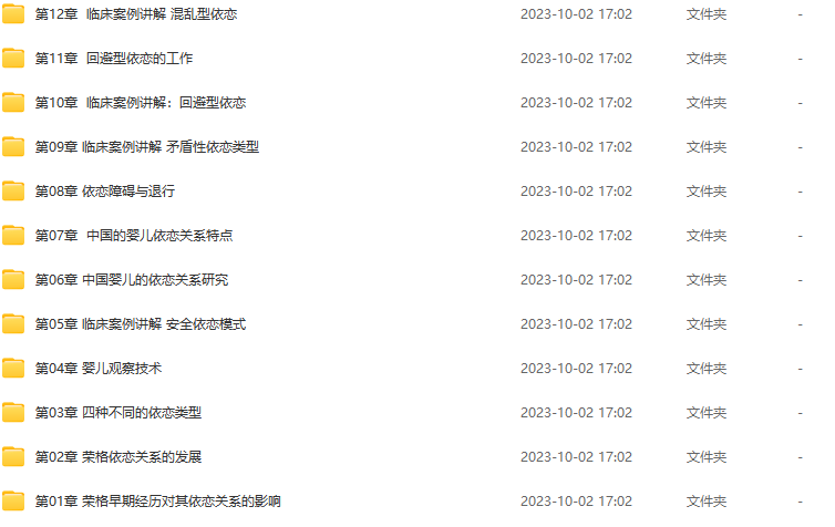 依恋类型及依恋关系 视频课程