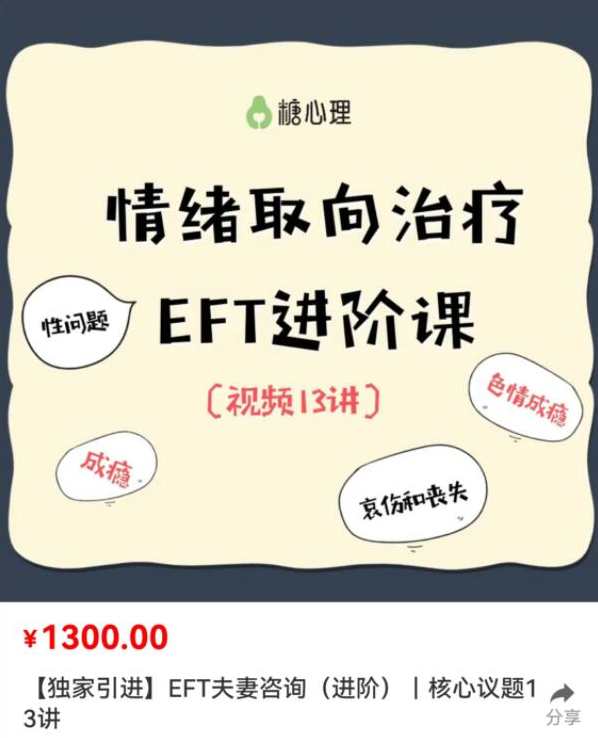 EFT夫妻咨询进阶核心13讲