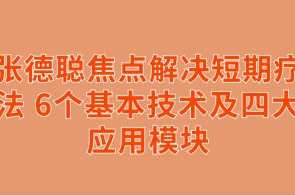 张德聪焦点解决短期疗法 6个基本技术及四大应用模块,课程,学习,管理,发展,目标,第1张
