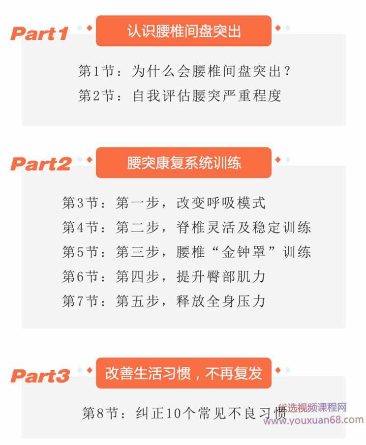 高金玲-腰椎间盘突出康复系统训练每天30分钟，1个月见效，在家就能练！（全）,课程,坚持,按摩,第3张
