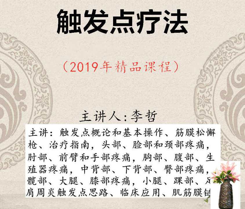 2019李哲触发点疗法视频,课程,按摩,第1张