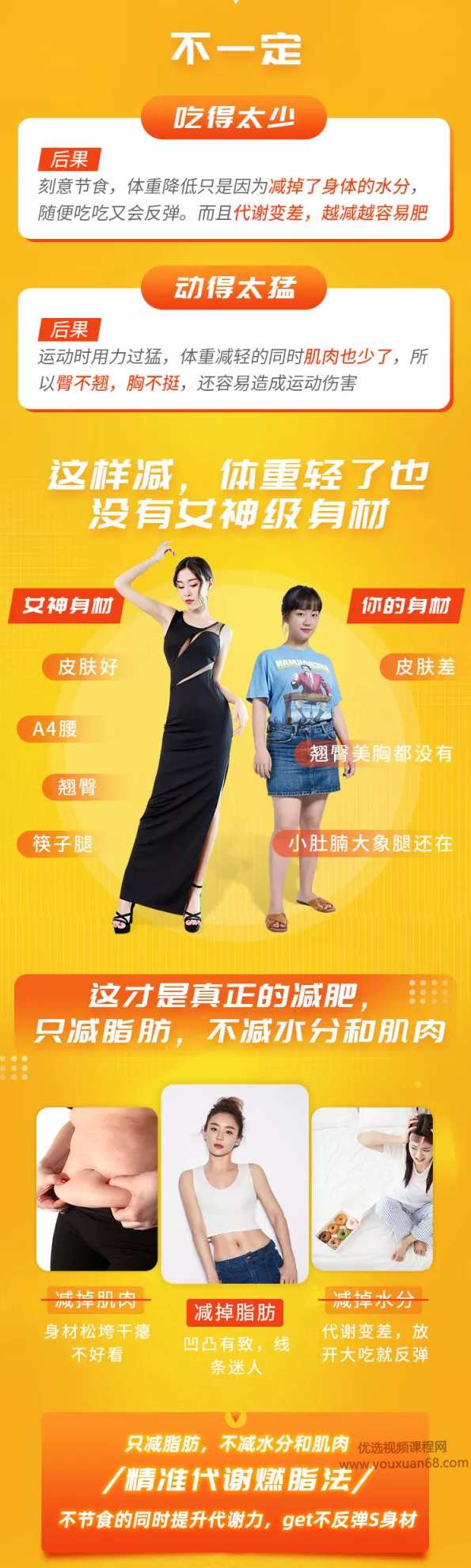 【中国瘦身女王亲授】精准代谢燃脂术,3周掉10斤,甩肉不反弹,课程,理解,运动,健身,饮食,第2张 【中国瘦身女王亲授】精准代谢燃脂术,3周掉10斤,甩肉不反弹,课程,理解,运动,健身,饮食,第2张