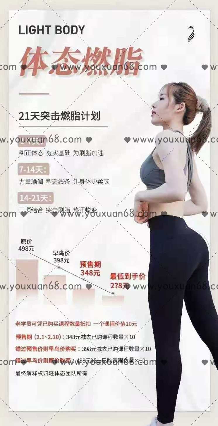 《体态燃脂训练》21天突击燃脂计划,瑜伽,第1张