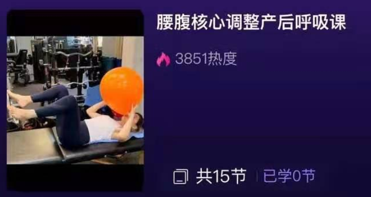 艾妮粑粑腰腹核心调整产后呼吸课,课程,第1张