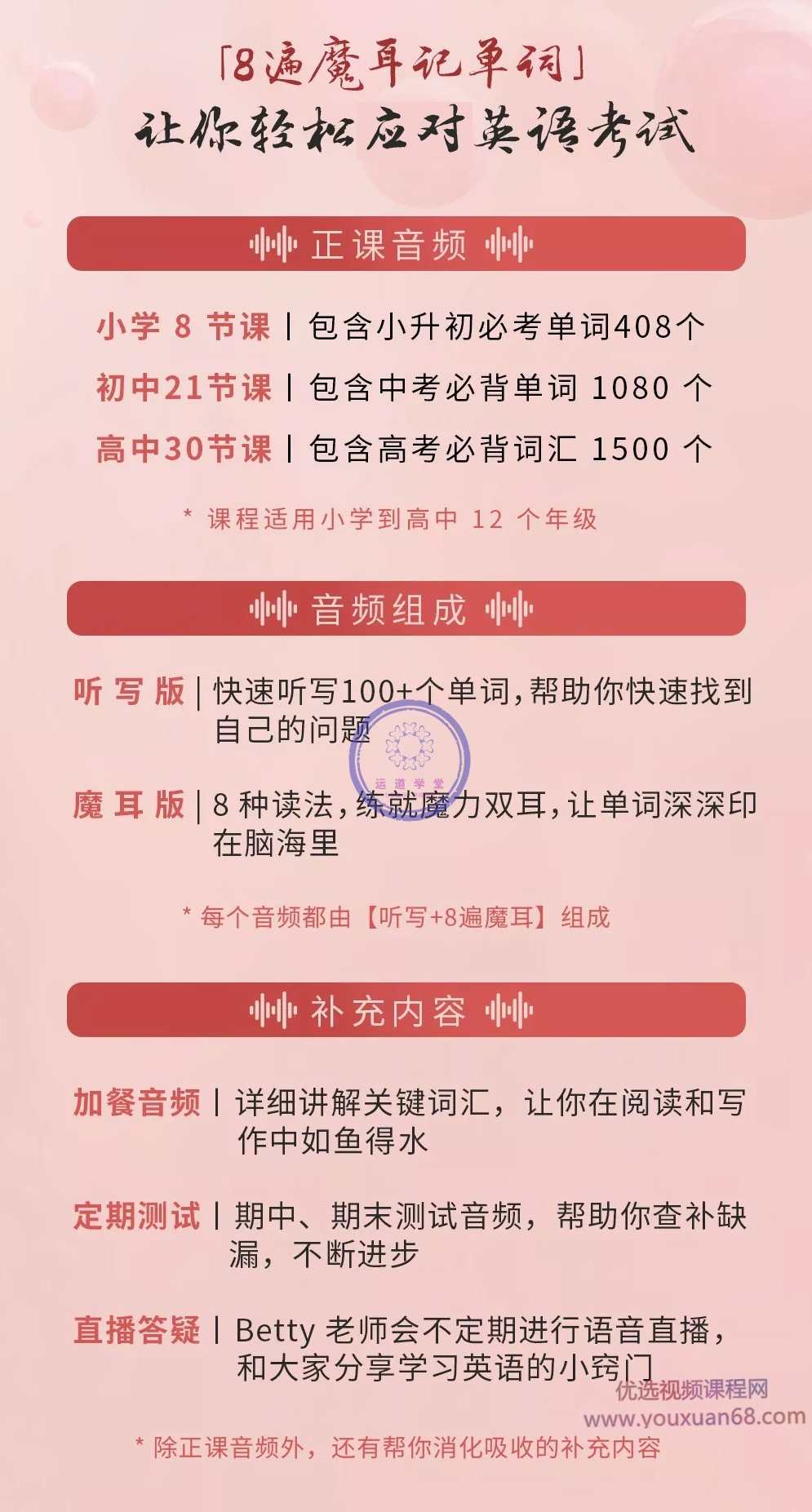 罗蓓Betty8遍魔耳记单词爆分课，让你轻松通过英语考试,课程,学习,第2张