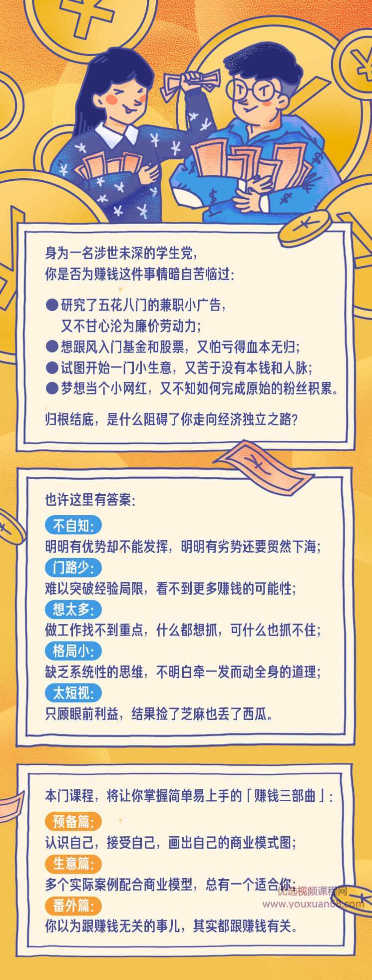 刘泽宏《我要赚钱：做个有「钱」途的大学生》一门写给大学生的赚钱辅导课,课程,艺术,竞争,金融,兼职,第2张