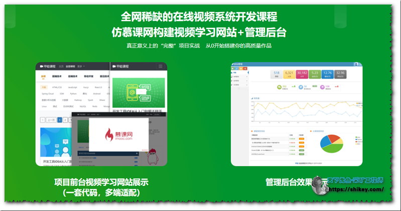 在线网课 Java Spring带前后端开发完整电商平台,课程,学习,管理,理解,模板,第1张