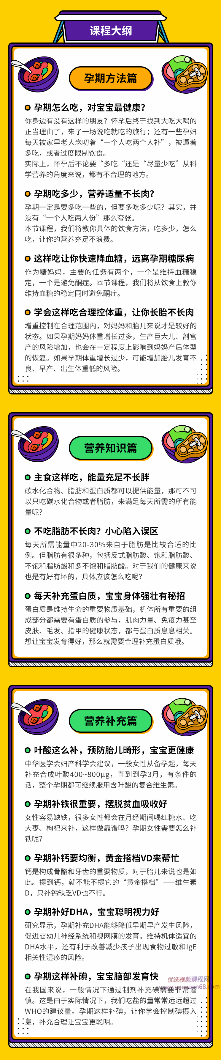 李融融医师12节孕妈营养课：孕期这样吃长胎不长肉，宝宝聪明又健康,课程,健康,饮食,营养,第4张