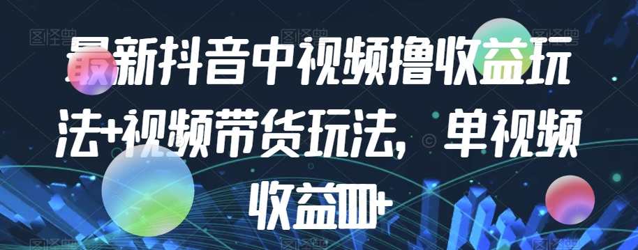 最新抖音中视频撸收益玩法+视频带货,第1张