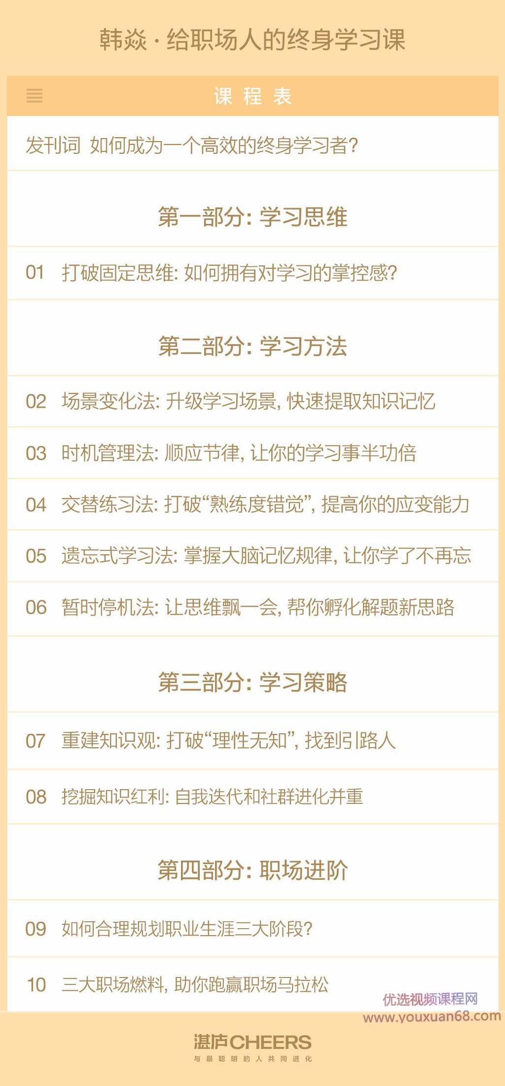 韩焱·给职场人的终身学习课 如何成为真正高效的学习者,课程,学习,管理,理解,教育,第2张