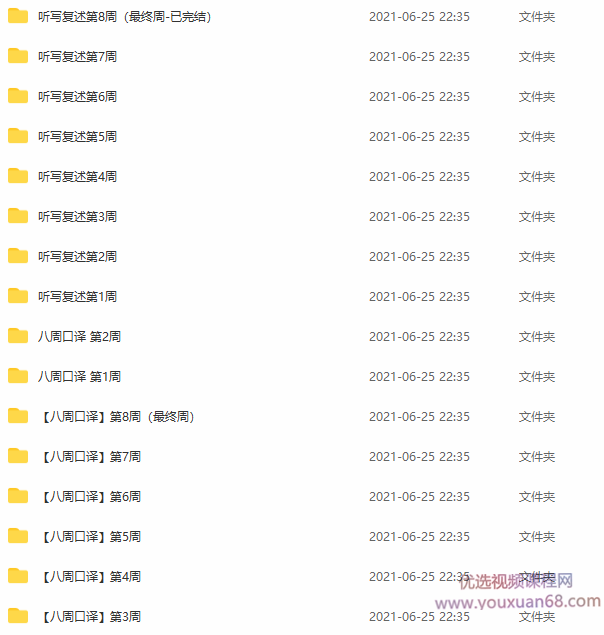 武峰【八周听写复述+八周口译】,课程,专业,第2张