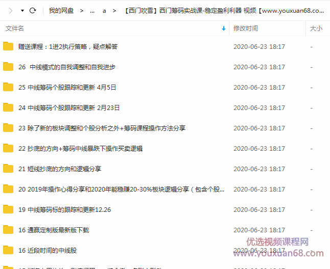 【西门吹雪】西门筹码实战课-稳定盈利利器 视频,课程,进步,第2张
