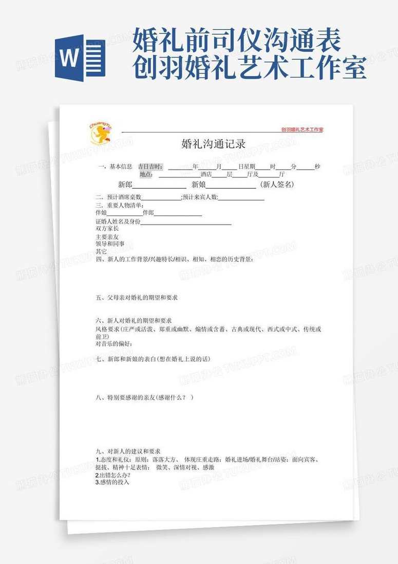 创艺婚礼与司仪语词策划1200份,第1张