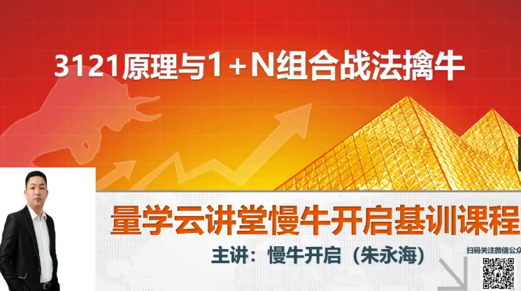 量学云讲堂朱永海慢牛开启-第30期,课程,第1张 量学云讲堂朱永海慢牛开启-第30期,课程,第1张