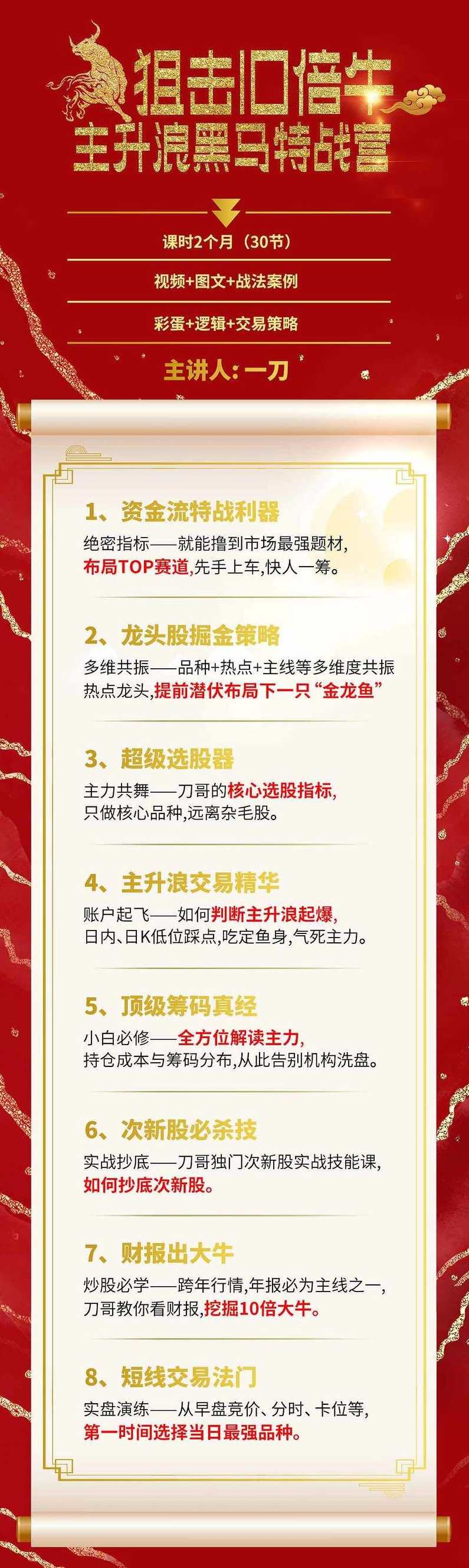 【一刀战法】刀哥主升浪黑马特战营,课程,第2张