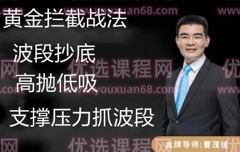 曹茂桂黄金拦截战法波段抄底 精准划分个股重要拐点 视频8集,第1张