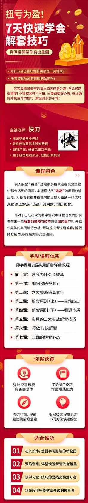 扭亏为盈7天学会解套技巧，从亏损到盈利―教你逃离被套,课程,第2张