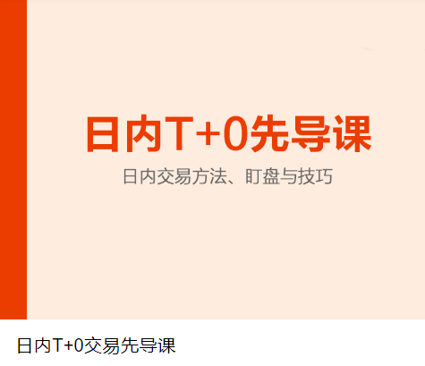 日内T+0交易先导课,课程,发展,第1张