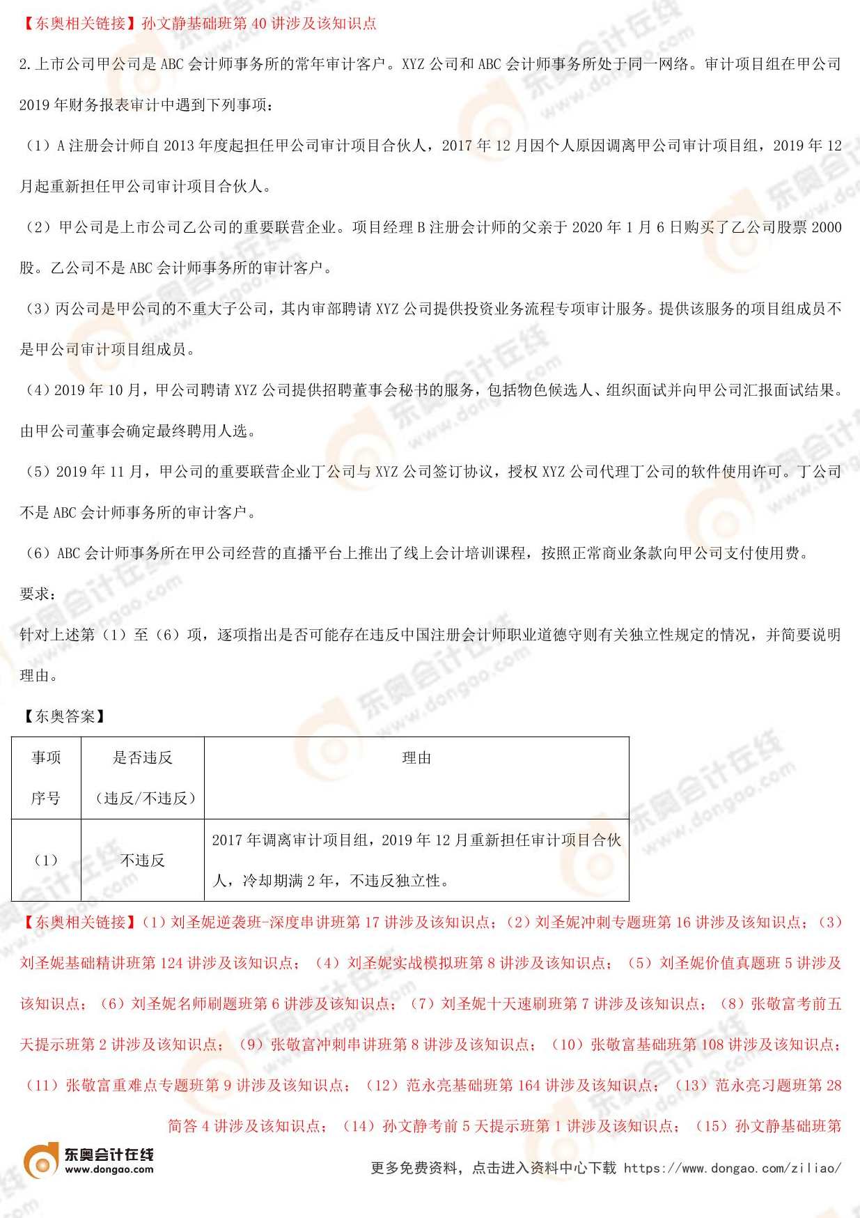 注册会计师 审计真题解析,第1张