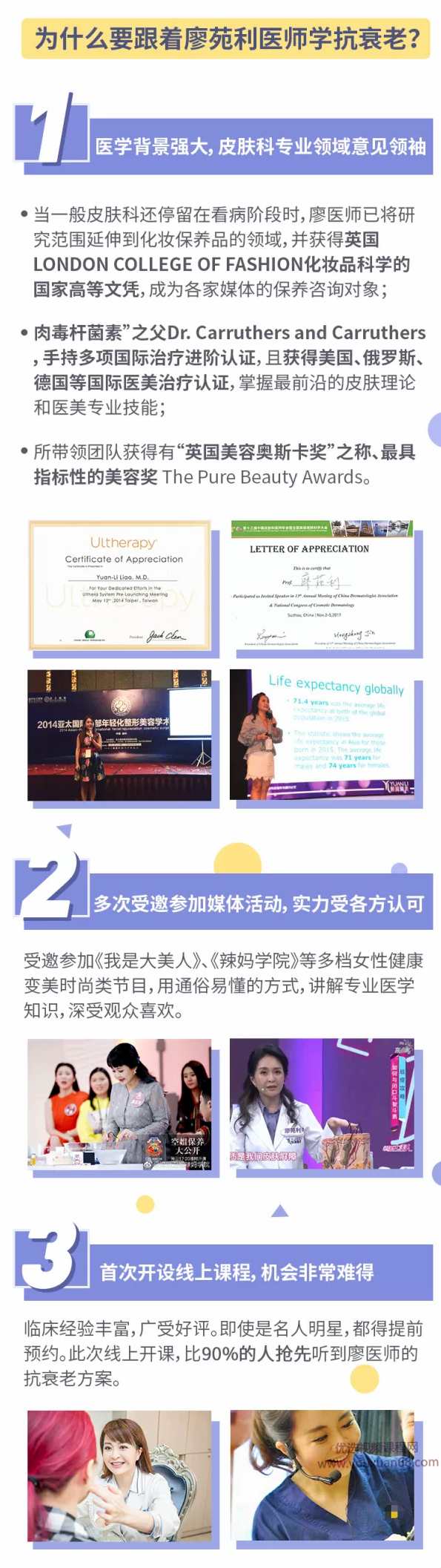 国际皮肤科权威教授廖苑利14堂抗衰老课:教你祛皱/祛斑/科学护肤,养出冻龄肌,课程,学习,专业,按摩,第4张 国际皮肤科权威教授廖苑利14堂抗衰老课:教你祛皱/祛斑/科学护肤,养出冻龄肌,课程,学习,专业,按摩,第4张