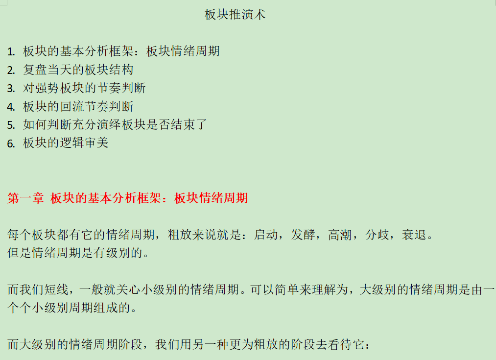 看懂龙头股复盘哥板块推演术上下两集,课程,第1张