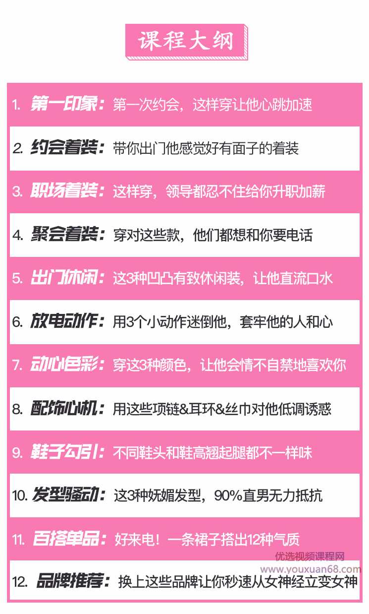 黄千泫12堂实用脱单穿搭技巧，不挑身材、不挑人，让男神对你一见钟情,课程,管理,约会,脱单,第2张