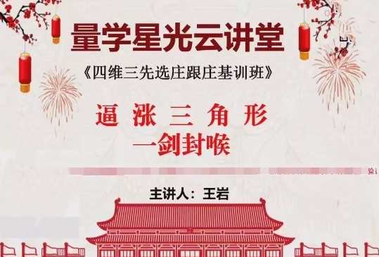 量学云讲堂王岩2024年第51期视频 主课正课系统课+收评 共52视频,课程,教育,第1张