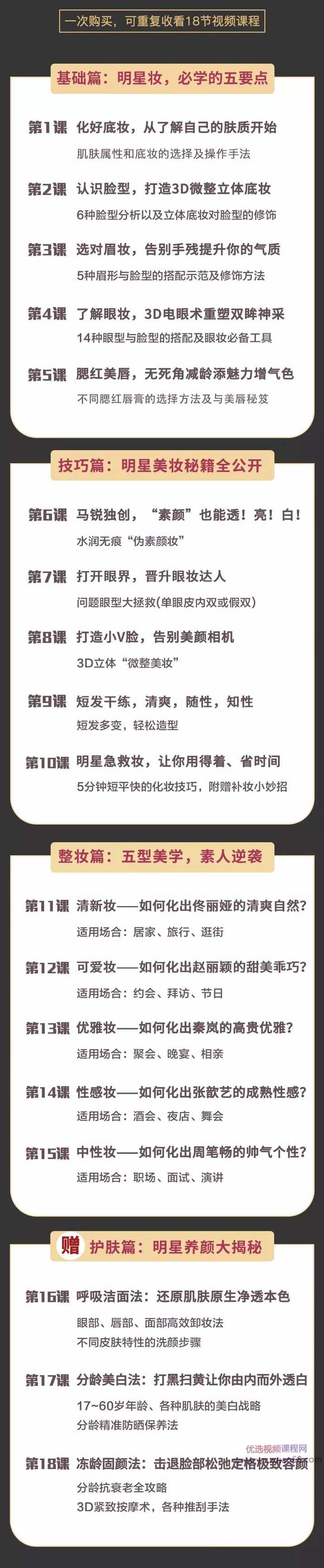 知名美学专家马锐18节易上手超实用亚洲知名明星美妆术,课程,学习,坚持,第2张