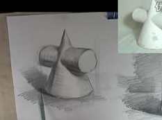 素描几何体超详细画法_静物素描入门教学_立体几何素描教程,课程,艺术,第1张