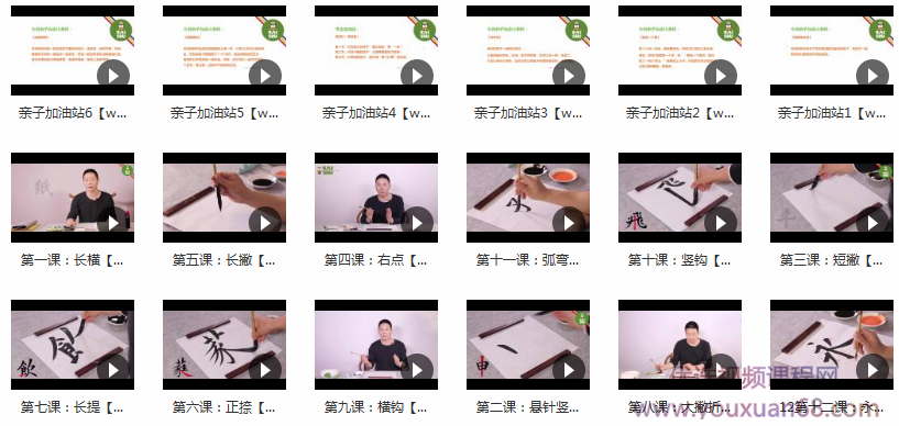 毛笔字入门基本笔画书写视频教学全套（18集）,课程,理解,第2张