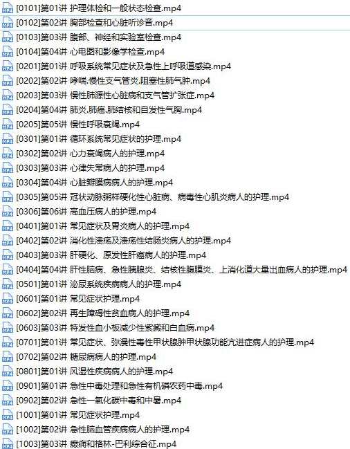 2019初级护师考试之内科护理学培训网课视频教程全集(含练习考试题和讲义资料),课程,学习,小说,第2张