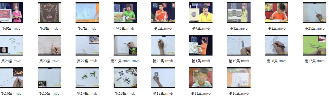 教宝宝学画画之蜡笔画视频学习教程全25集