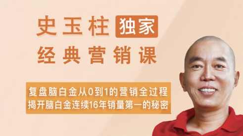 史玉柱 跟着史玉柱学营销全集,课程,学习,管理,理解,定位,第1张