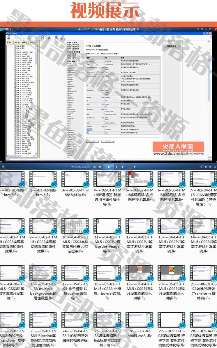 HTML5+CSS3教程HTML5入门系列视频教程全31集,课程,定位,第1张