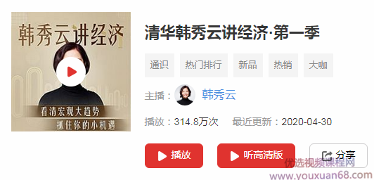 清华韩秀云讲经济第一季第二季第三季（完结）,管理,发展,教育,竞争,成长,第1张