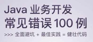 Java业务开发常见错误100例 全面避坑+最佳实践=健壮代码,课程,学习,发展,定位,团队,第1张