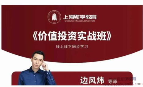 边风炜价值投资实战班财学价值线上课8节,课程,金融,第1张