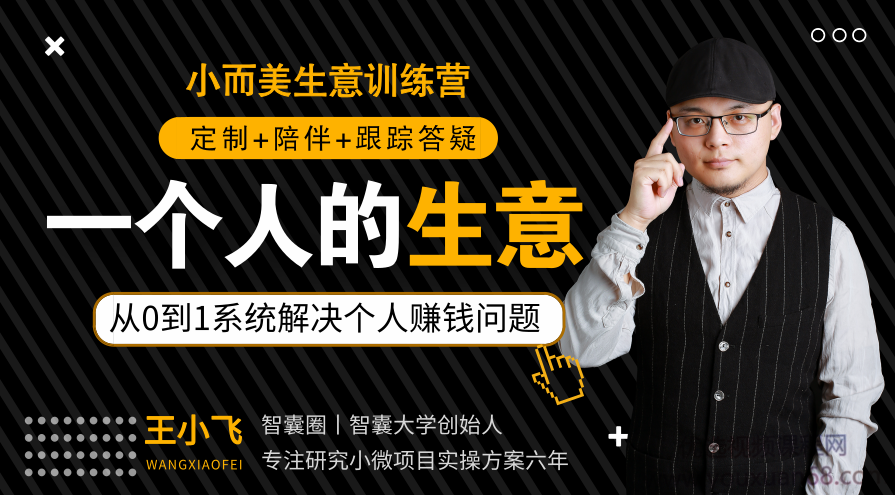 王小飞：一个人的生意，从0到1，系统解决个人赚钱问题,课程,第1张