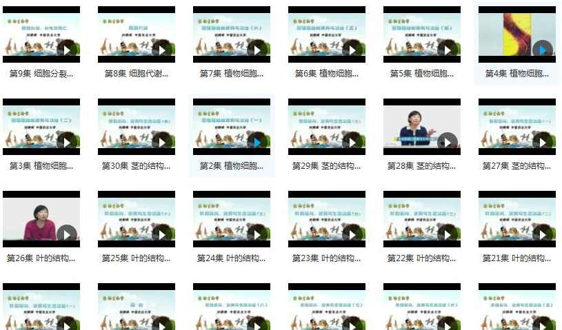 《植物生物学》讲课视频全套（中国农业大学刘朝辉、邵小明老师79讲）,课程,第2张