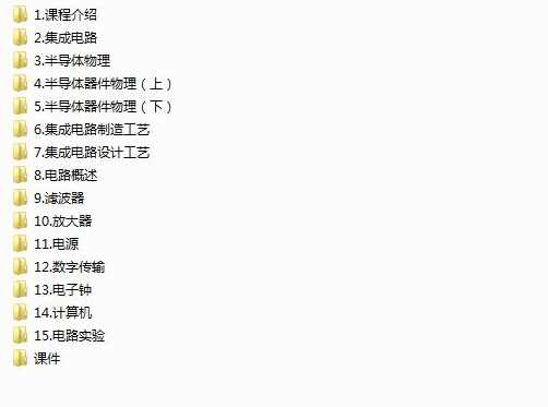 《微电子与电路基础及实验》讲解全套视频课程（77集）,课程,第2张