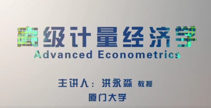 厦门大学洪永淼教授 高级计量经济学完整版