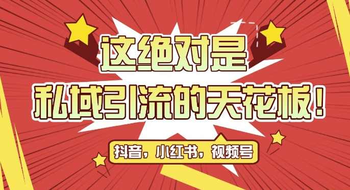 最新首发全平台引流玩法，公域引流私域玩法，轻松获客500+，附引流脚本