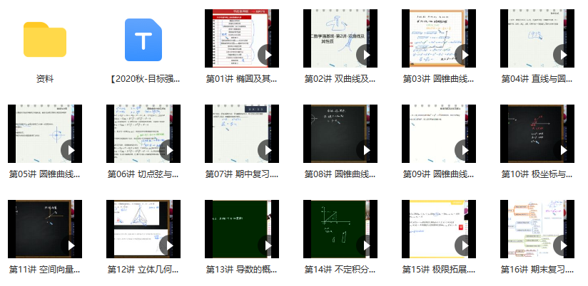 【2020秋-目标强基计划】高二数学秋季直播班（5星）16讲 李昊伟,课程,直播,目标,高二,第2张