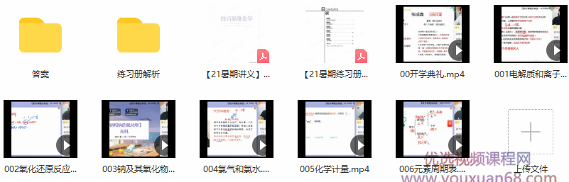 〔2021暑〕技巧思维高一化学暑假直播班张成鑫〔完结〕
