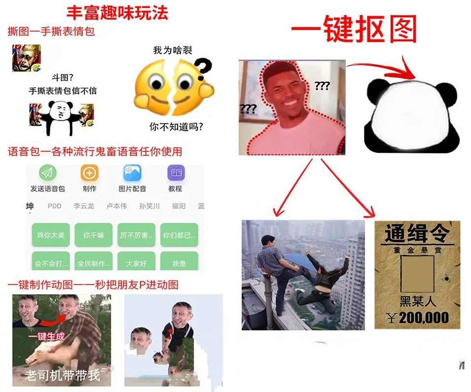 暴走P图v3.4.4会员版 表情包制作工具,模板,第1张