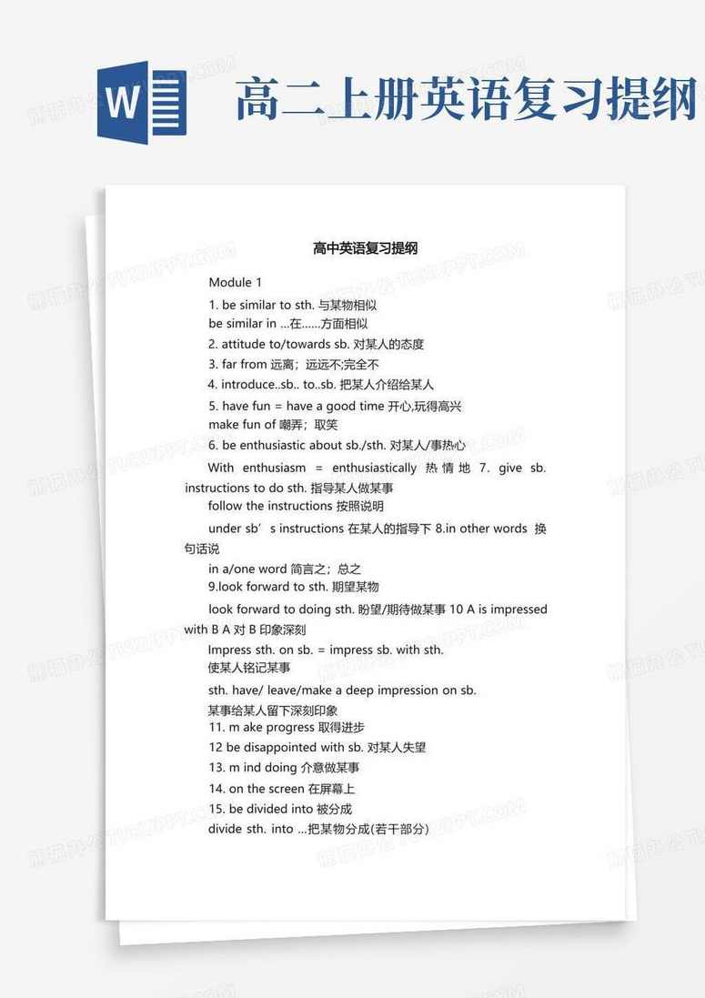 高中英语 高考英语二轮总复习全20讲