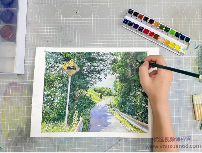 【北川大叔】2020年秋季手绘网络水彩基础班2020年12月结课